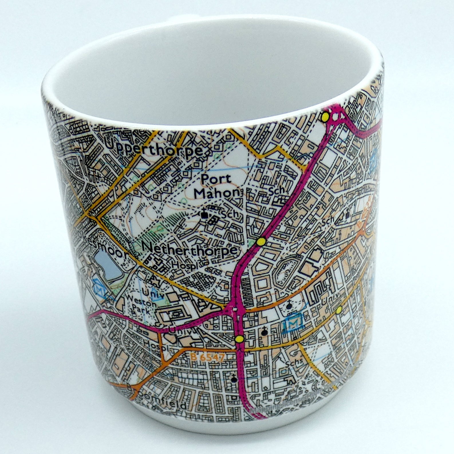Sheffield map 11oz ceramic mug - 3 designs available