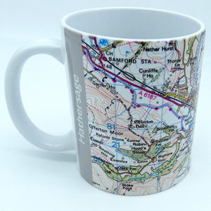 Sheffield map 11oz ceramic mug - 3 designs available