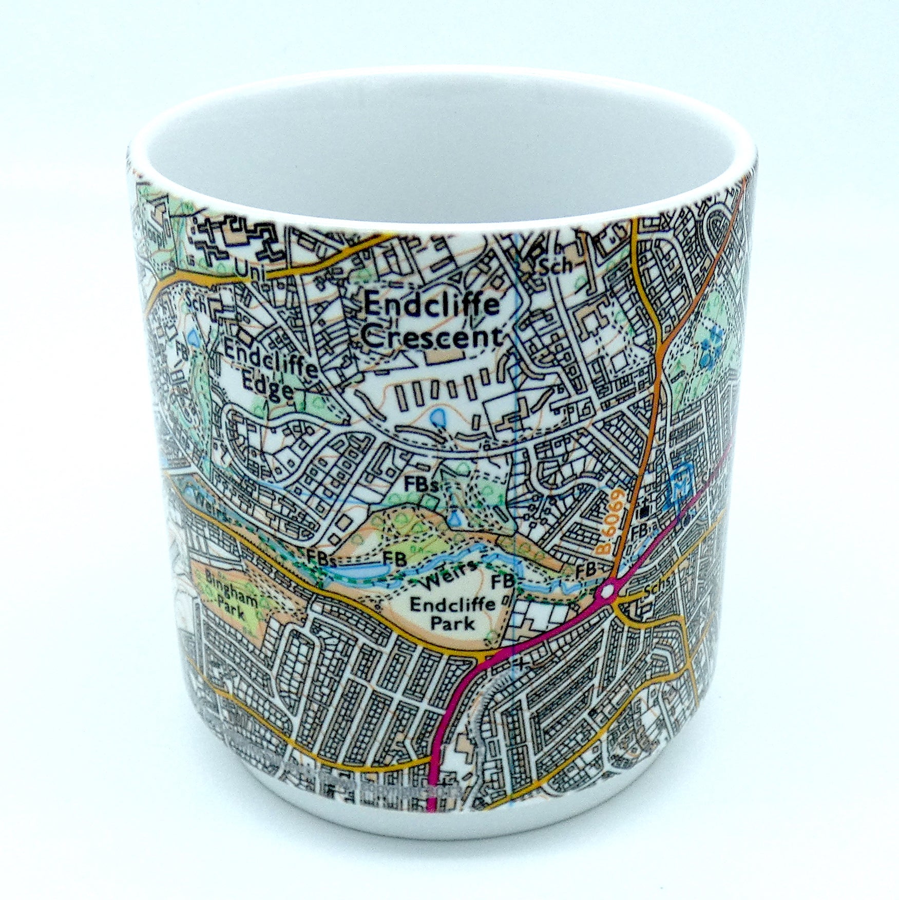Sheffield map 11oz ceramic mug - 3 designs available
