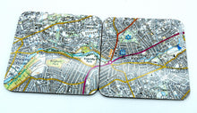 Load image into Gallery viewer, Sheffield map coasters Sharrowvale/botanical gardens set of 2
