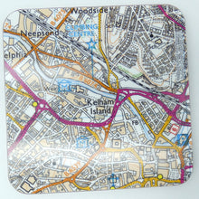 Load image into Gallery viewer, Sheffield City Centre map set of 4 coasters
