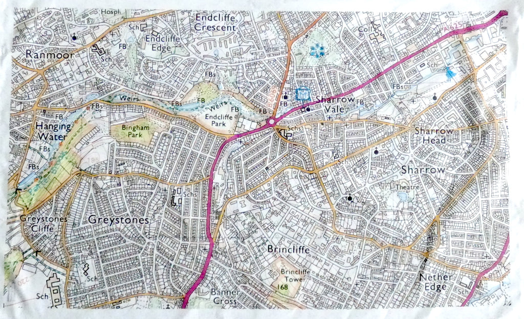 Ordnance Survey Map tea towel