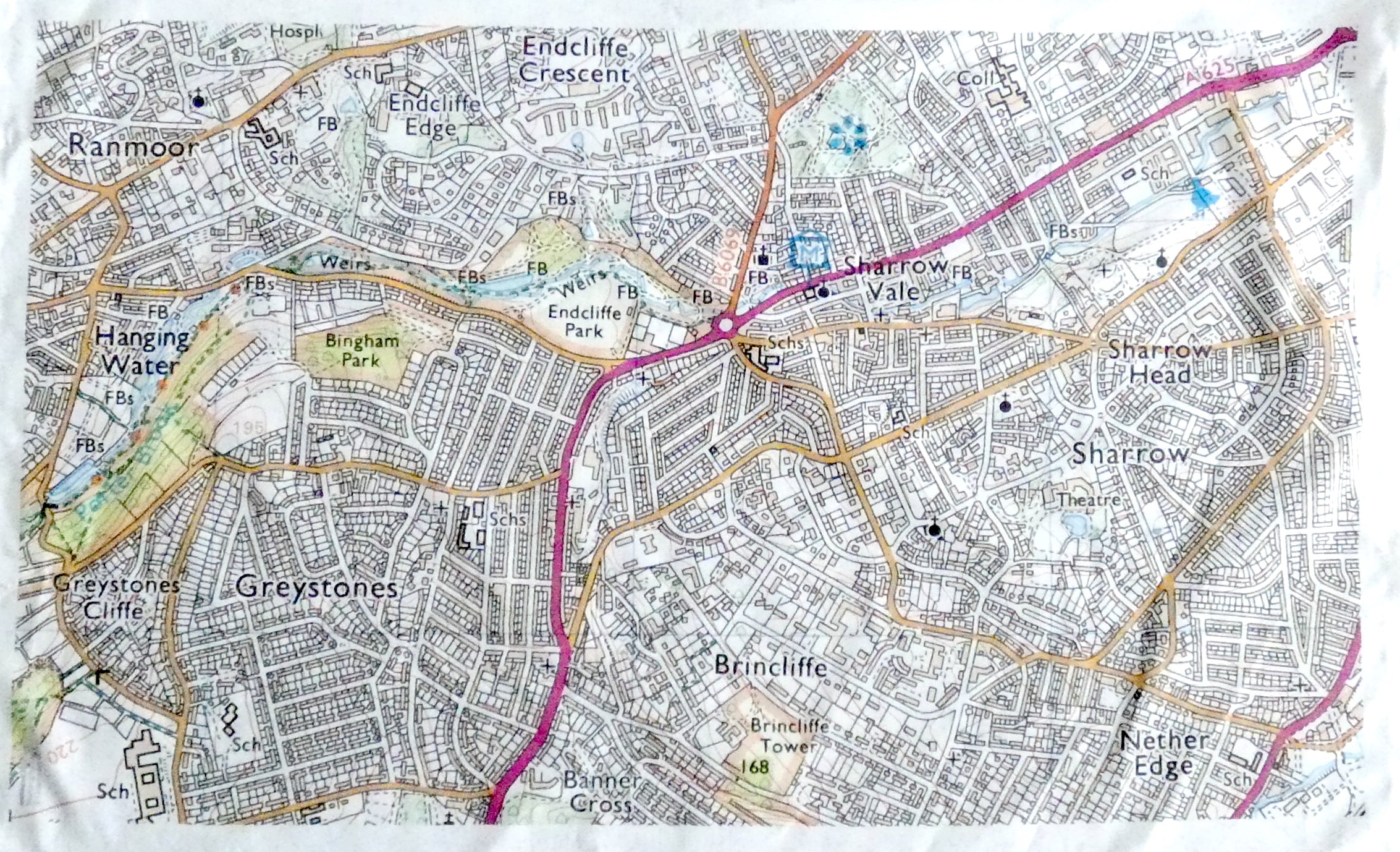 Ordnance Survey Map tea towel