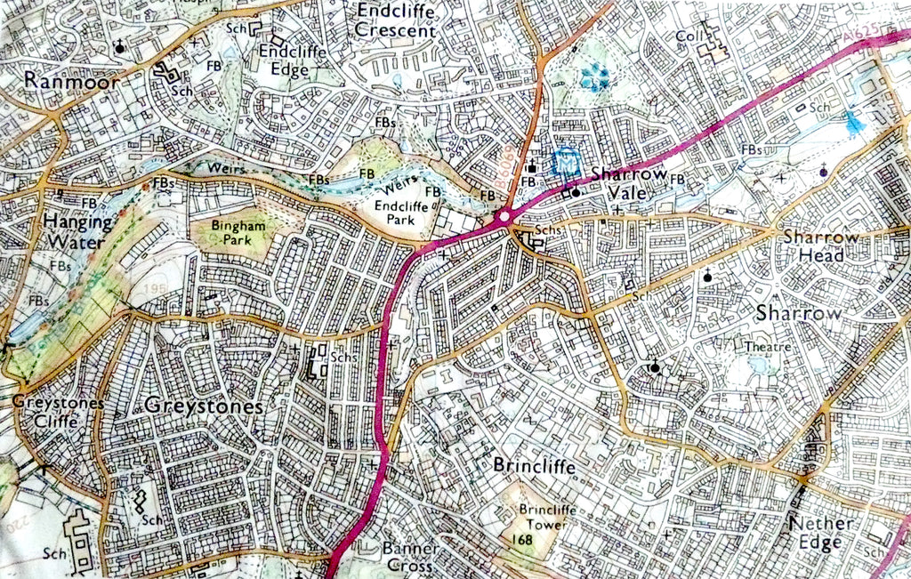 Ordnance Survey Map tea towel