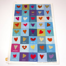 Load image into Gallery viewer, Peak District tea towel hearts of the park
