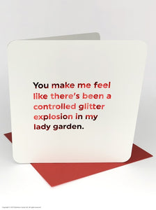 LADY GARDEN EXPLOSION (RED FOILED) LOVECARD