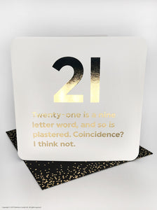 Birthday (Gold Foiled) Age Card