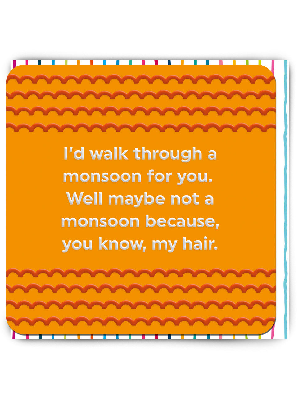 Monsoon Hair - funny greeting card