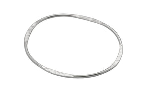 Polished solid round wire Bangle