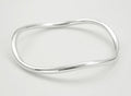 Tubed, Polished Wavy Bangle