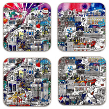 Load image into Gallery viewer, Sheffield Skyline coasters set of 4
