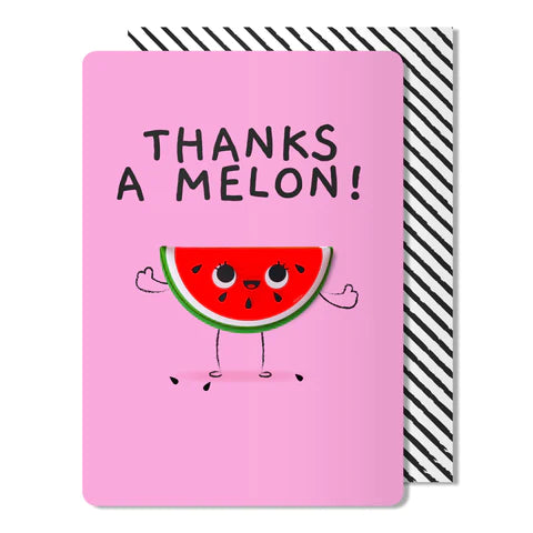 thanks a melon magnet card