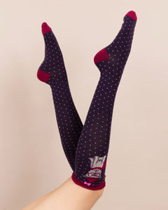 Winter Westie Knee High Socks-one size