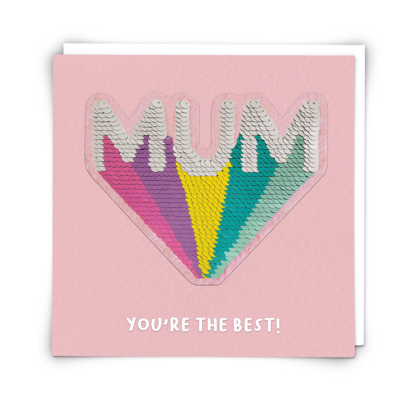 Redback shine sequins card mum