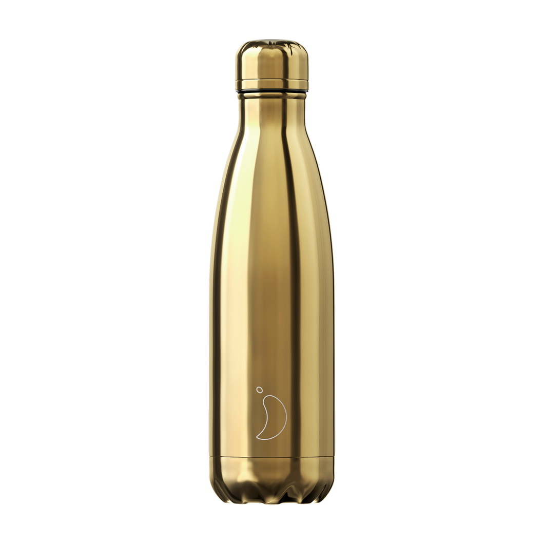 Chilly bottle 500ml Chrome gold