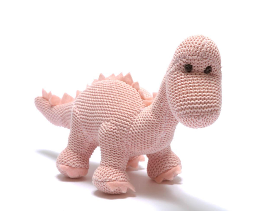 KNITTED BABY DIPLODOCUS RATTLE