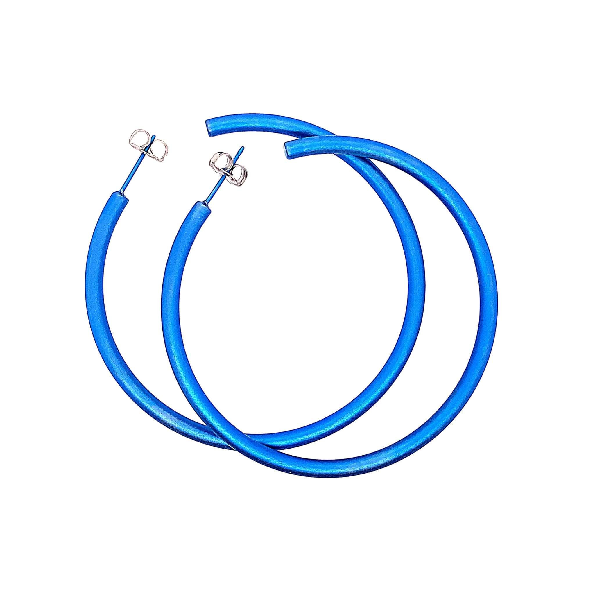 ROUND HOOP TITANIUM EARRINGS