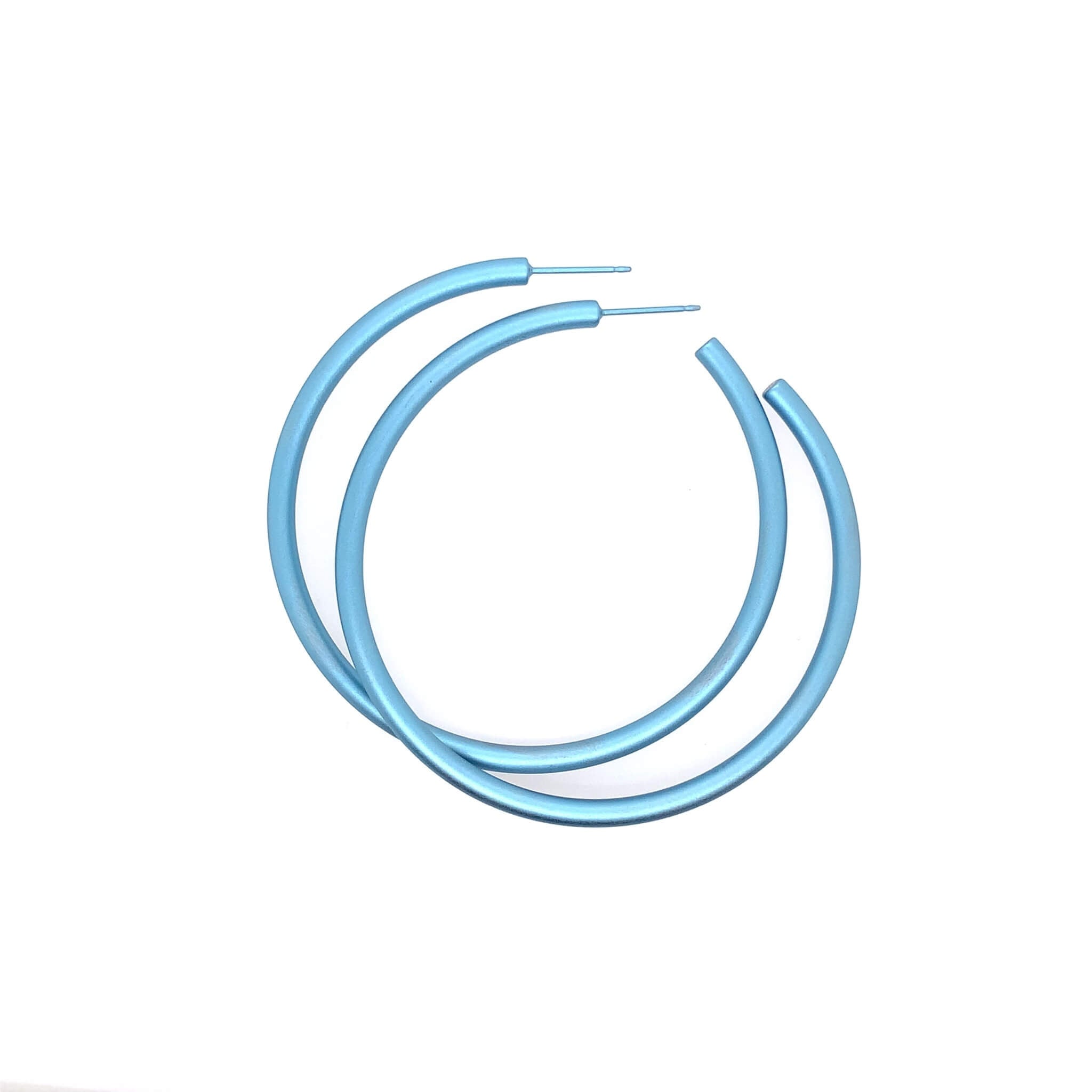 ROUND HOOP TITANIUM EARRINGS