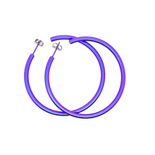 Load image into Gallery viewer, LARGE ROUND HOOP TITANIUM EARRINGS
