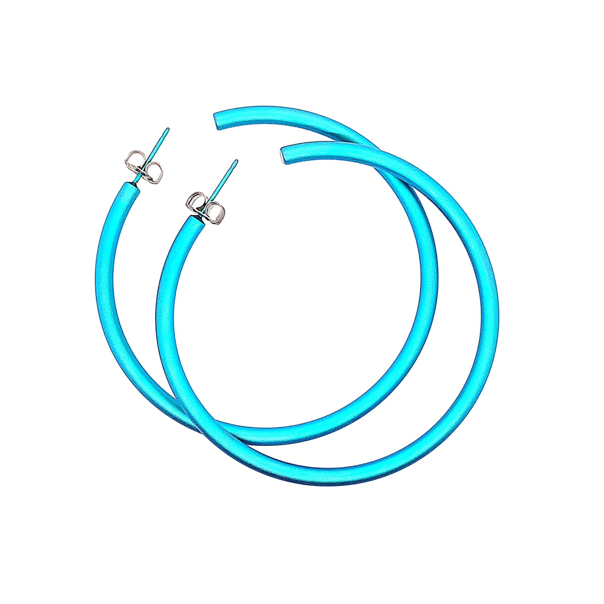 ROUND HOOP TITANIUM EARRINGS