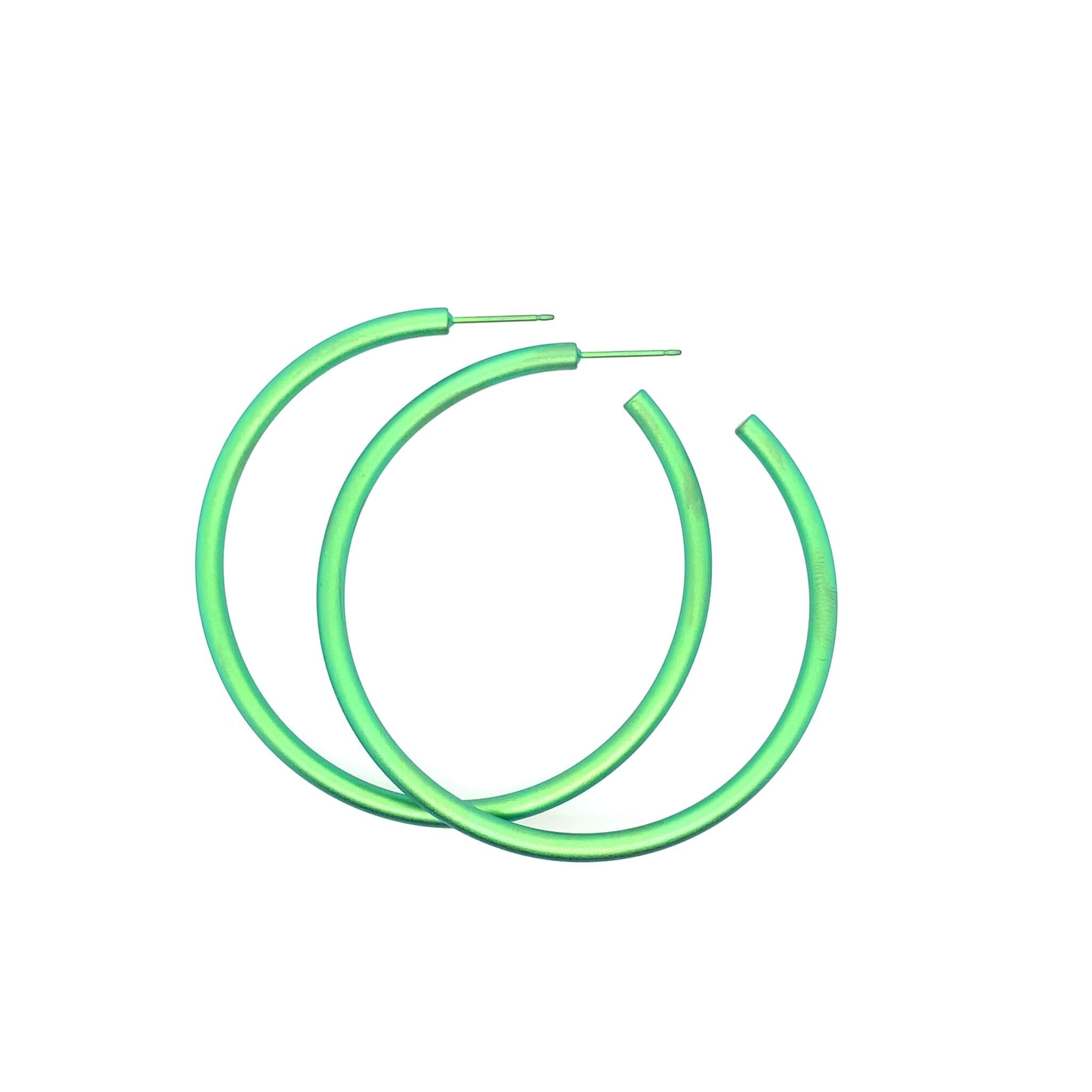 ROUND HOOP TITANIUM EARRINGS