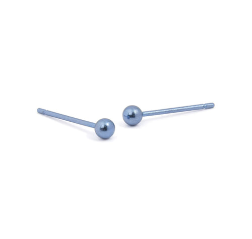 3MM ROUND BEAD TITANIUM STUD EARRINGS