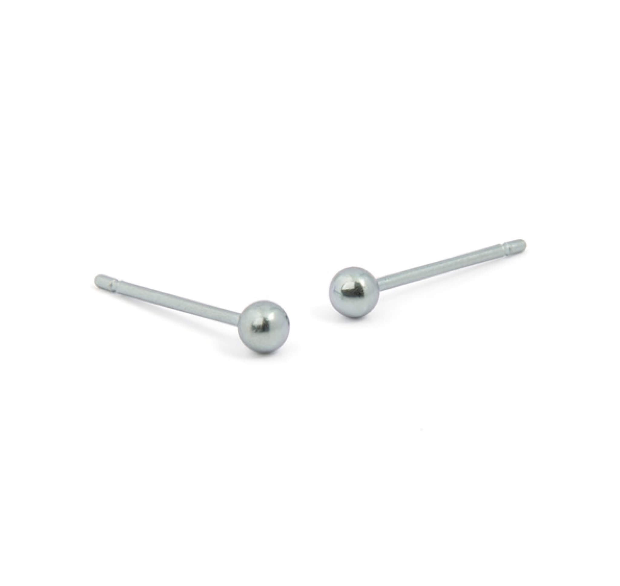 3MM ROUND BEAD TITANIUM STUD EARRINGS