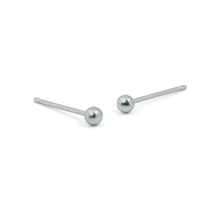Load image into Gallery viewer, 3MM ROUND BEAD TITANIUM STUD EARRINGS
