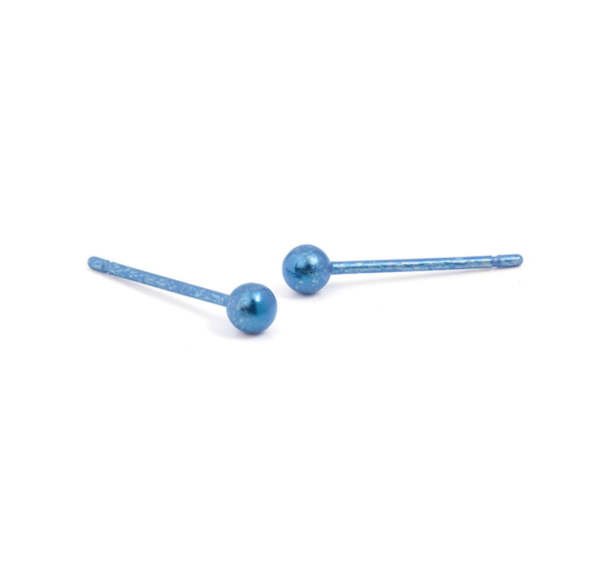 3MM ROUND BEAD TITANIUM STUD EARRINGS