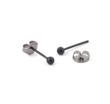 Load image into Gallery viewer, 3MM ROUND BEAD TITANIUM STUD EARRINGS
