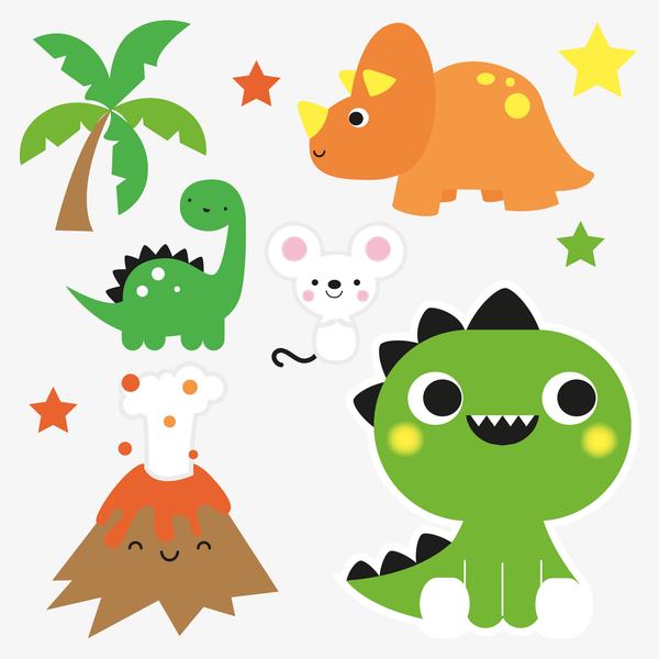 Dino card | with temporary tattoos