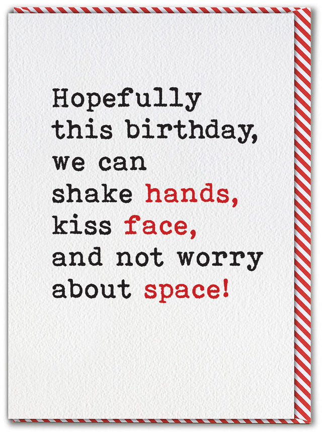 hands, face, space birthday card