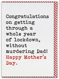 lockdown mothers day card