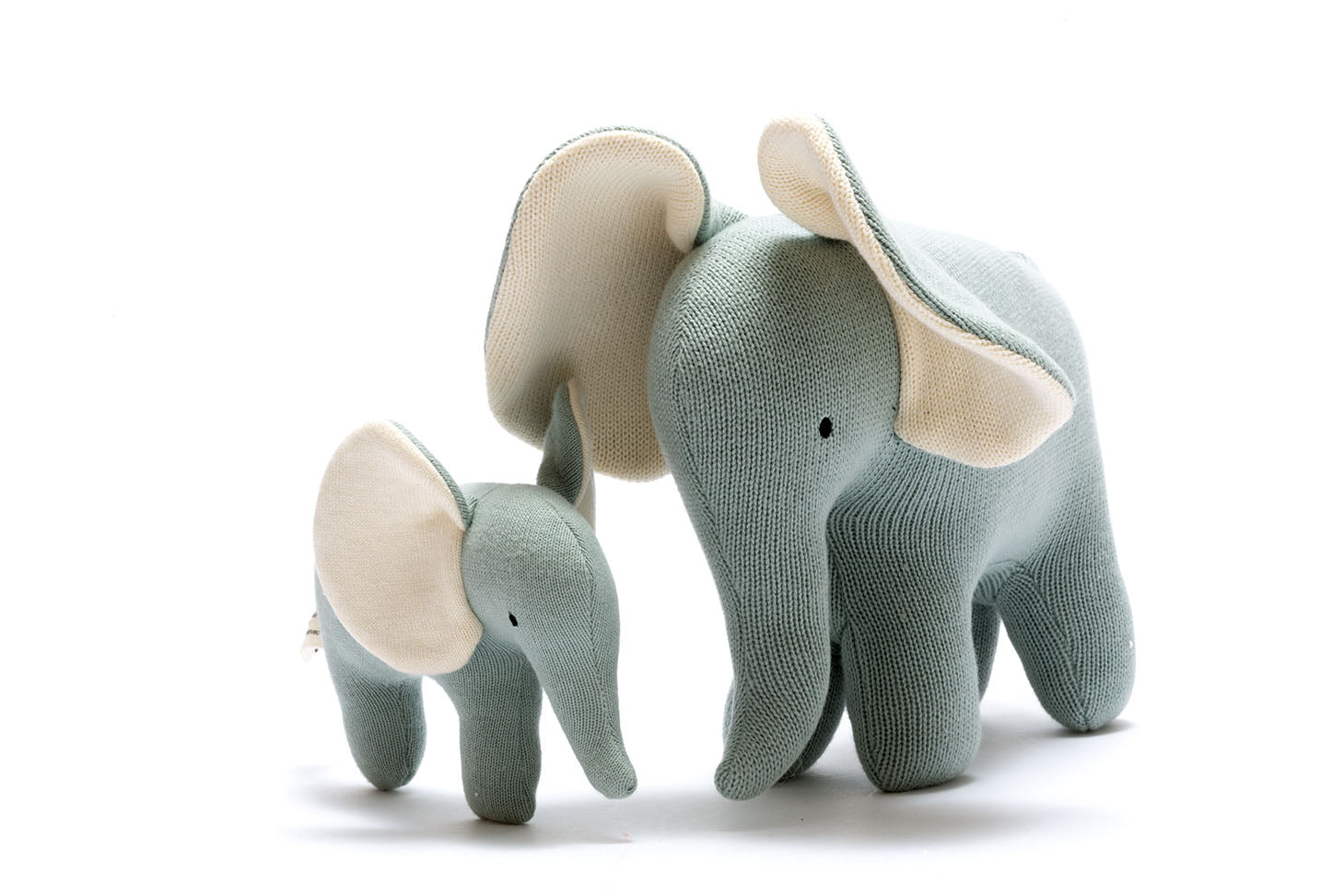 KNITTED ORGANIC COTTON  ELEPHANT BABY SCANDI TOY