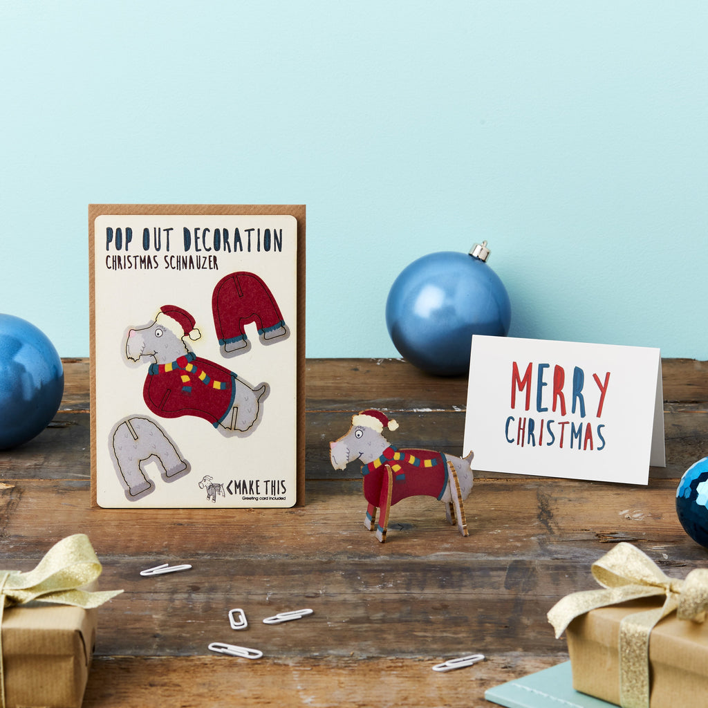 POP out card with wood Christmas decoration