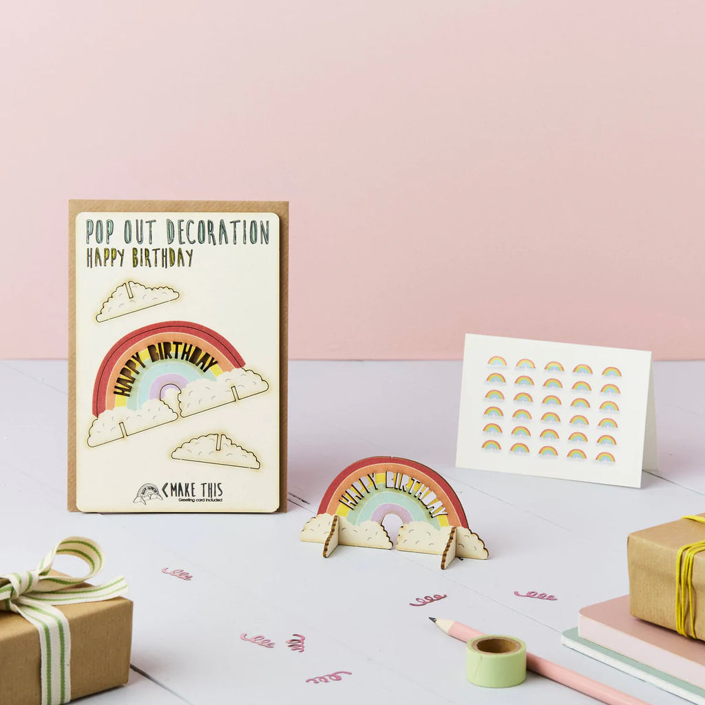 THE POP OUT CARD COMPANY - Happy Birthday Rainbow Card