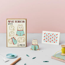 Load image into Gallery viewer, POP out card with wood decoration - WESTIE
