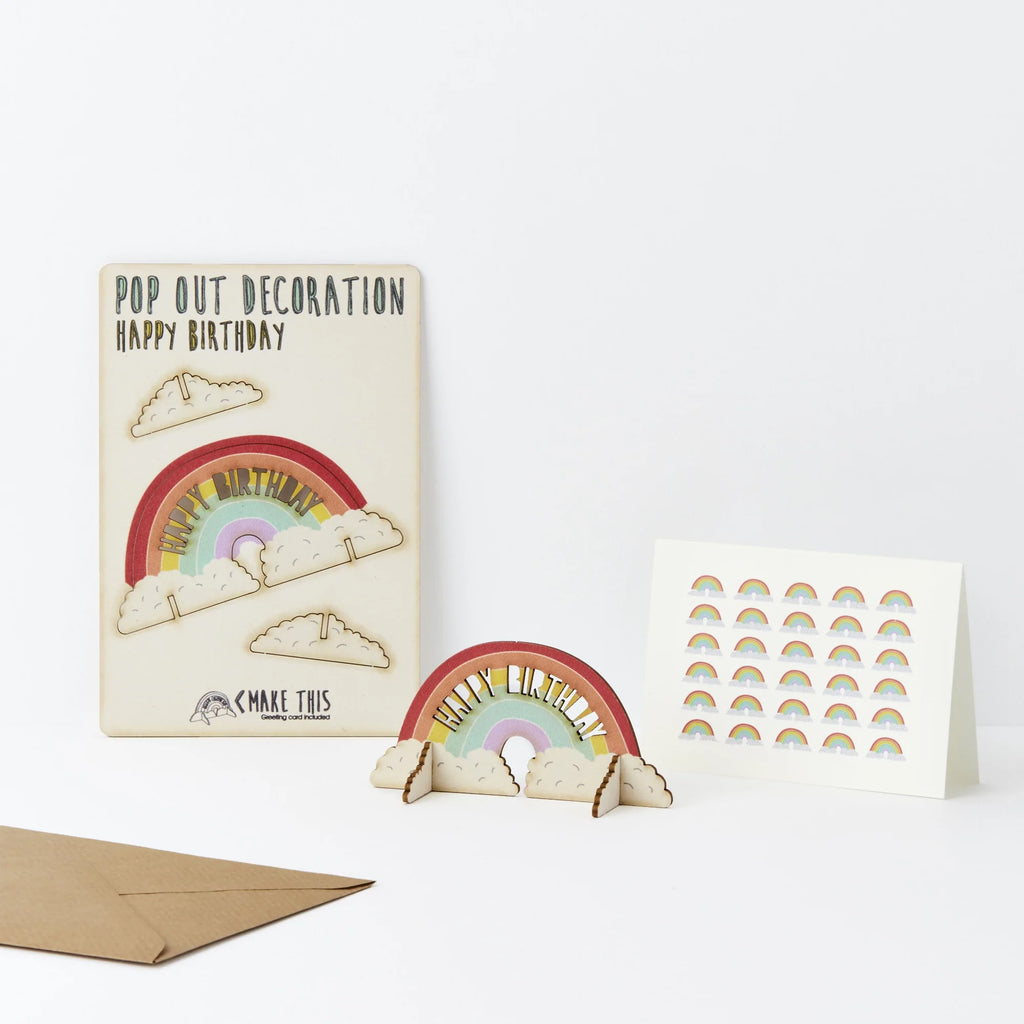 THE POP OUT CARD COMPANY - Happy Birthday Rainbow Card