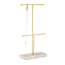 Load image into Gallery viewer, DOUBLE TERRAZZO GOLD JEWELLERY STAND
