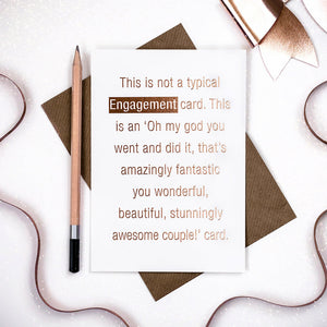 Rose-Gold Foil Engagement