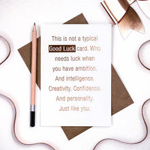 Load image into Gallery viewer, Rose-Gold Foil Good Luck Card
