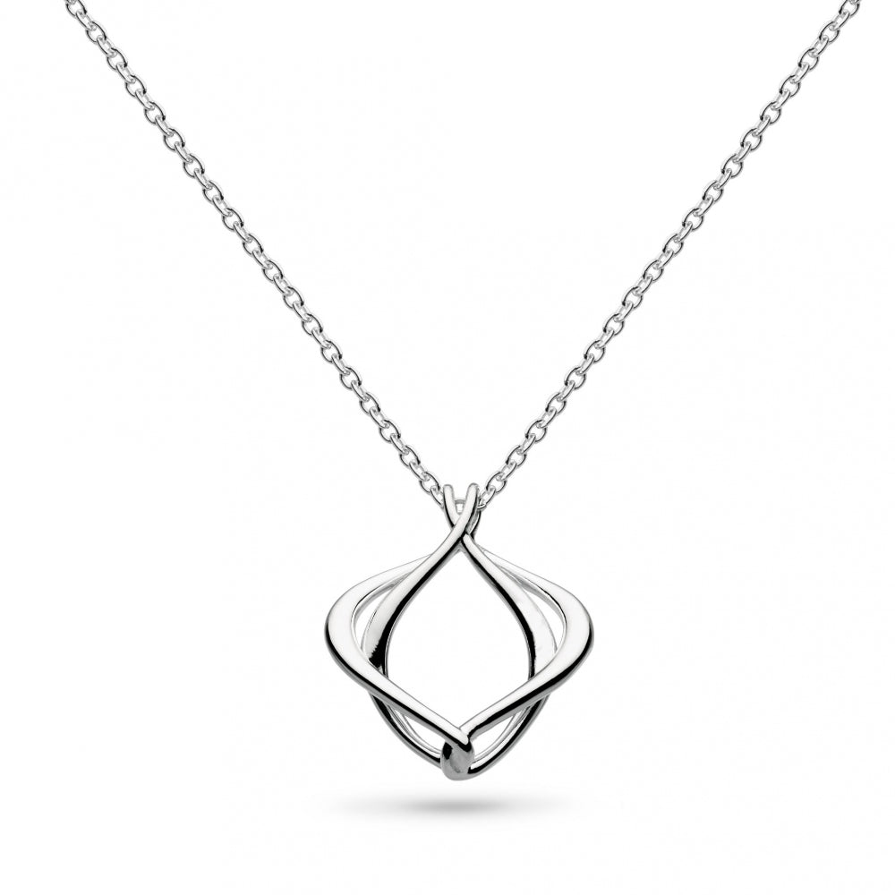 Kit Heath Alicia petite pendant necklace in rhodium-plated sterling silver on an 18 inch chain