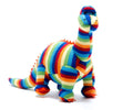 DIPLODOCUS KNITTED DINOSAUR SOFT TOY BOLD STRIPE
