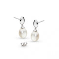 Kit Heath Coast Pebble Pearl Stud Drop Earrings