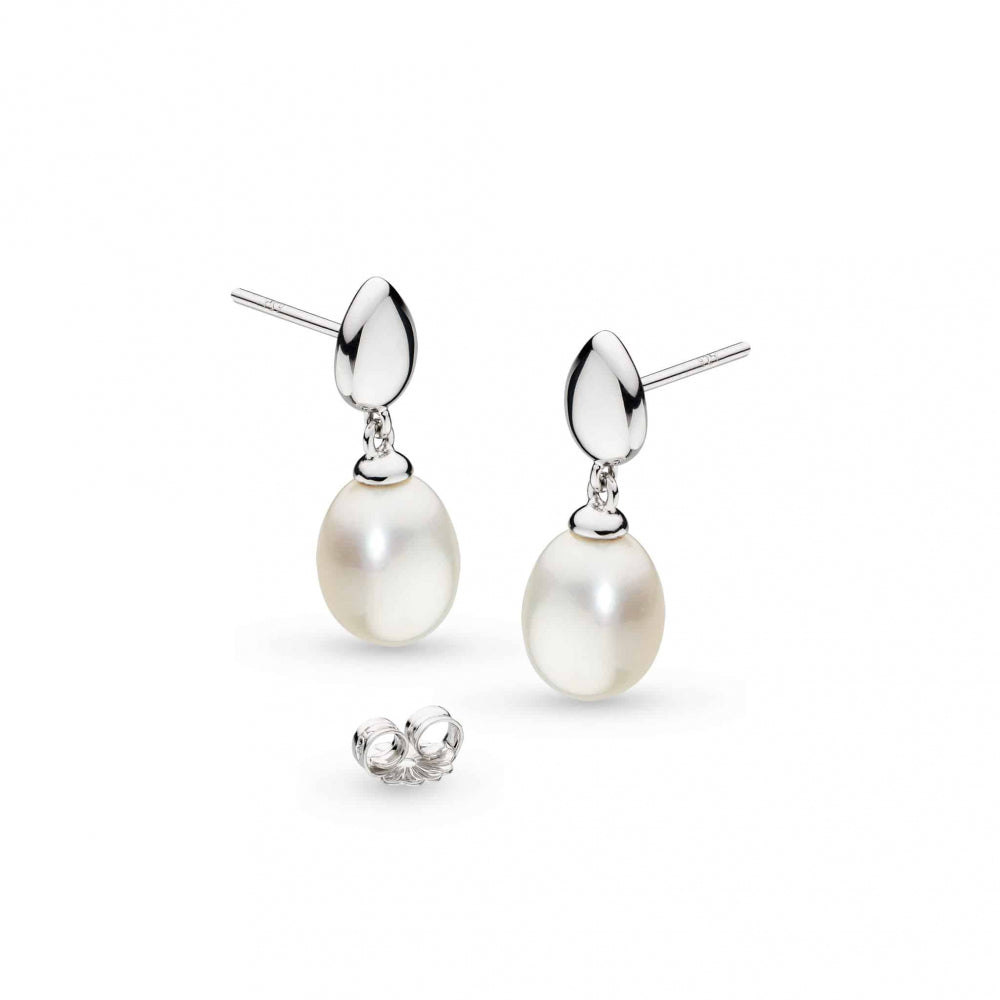 Kit Heath Coast Pebble Pearl Stud Drop Earrings