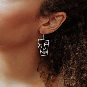 CUBISM SILVER PLATED  EARRINGS