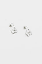 Load image into Gallery viewer, Butterly Charm Hoop Earrings Silver Plated
