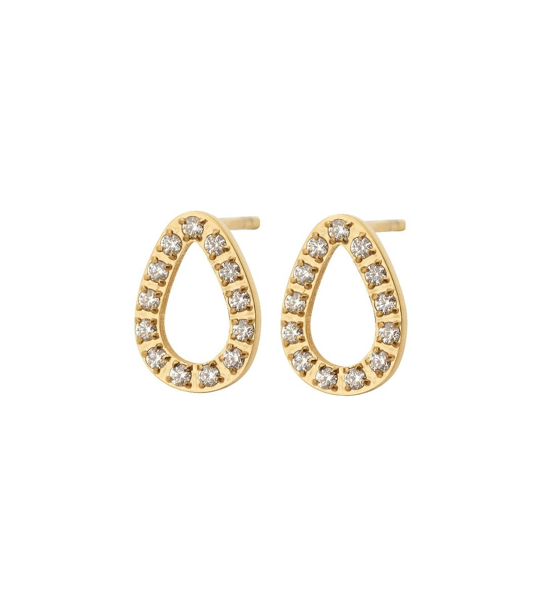 Sander Contour Studs CZ Gold