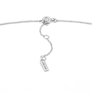 Silver Shimmer Solid Bar Stud Necklace