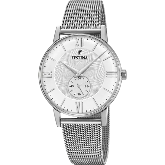 FESTINA MAN'S SILVER STEEL WATCH BRACELETE F20568/2